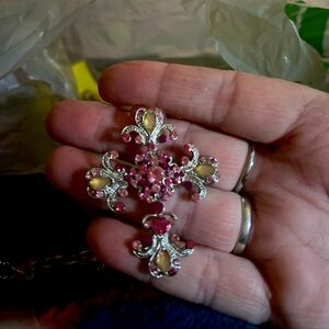 Pink quartz with sterling silver Rosary